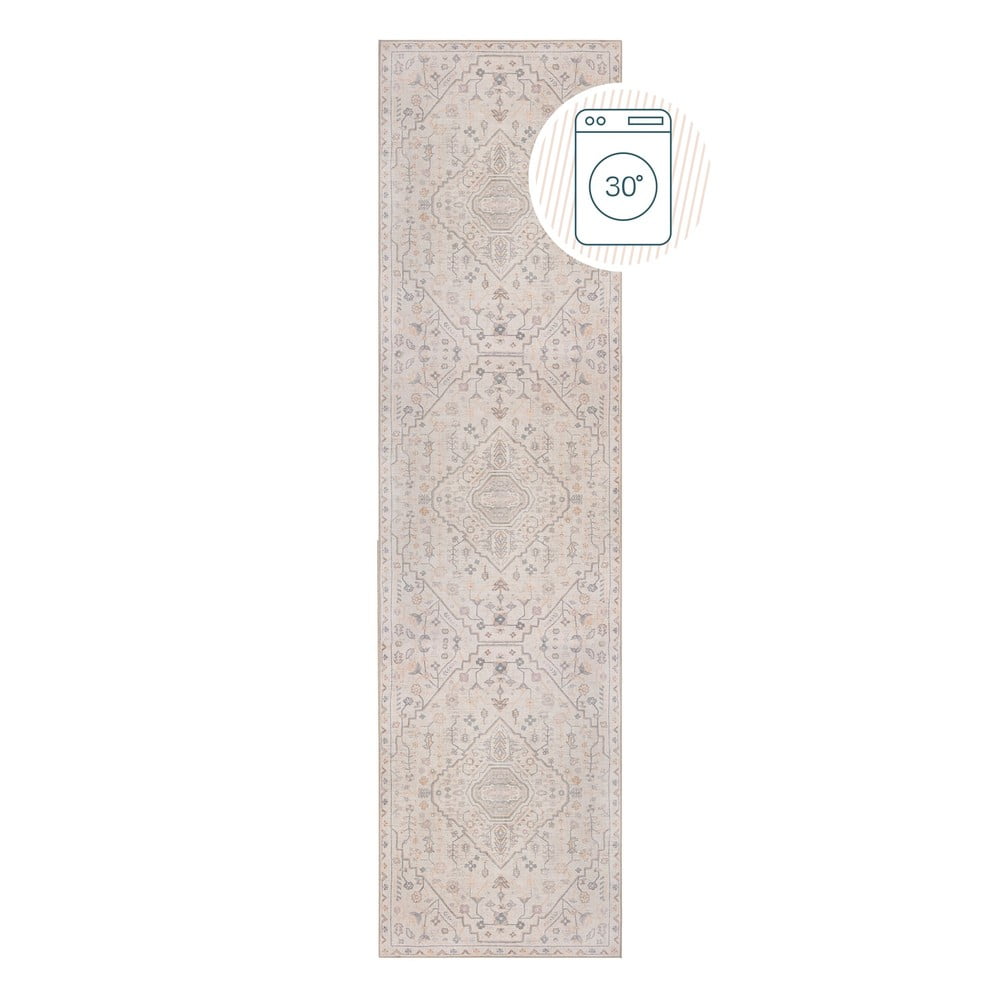 Kremowy chodnik odpowiedni do prania 60x230 cm Teo Traditional – Flair Rugs