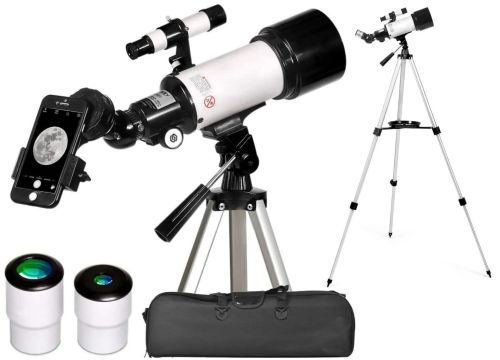 Teleskop Astronomiczny Luneta GENETIC OPTIC F400 15-120x, Duży Statyw, Adapter do Tel., Akcesoria.