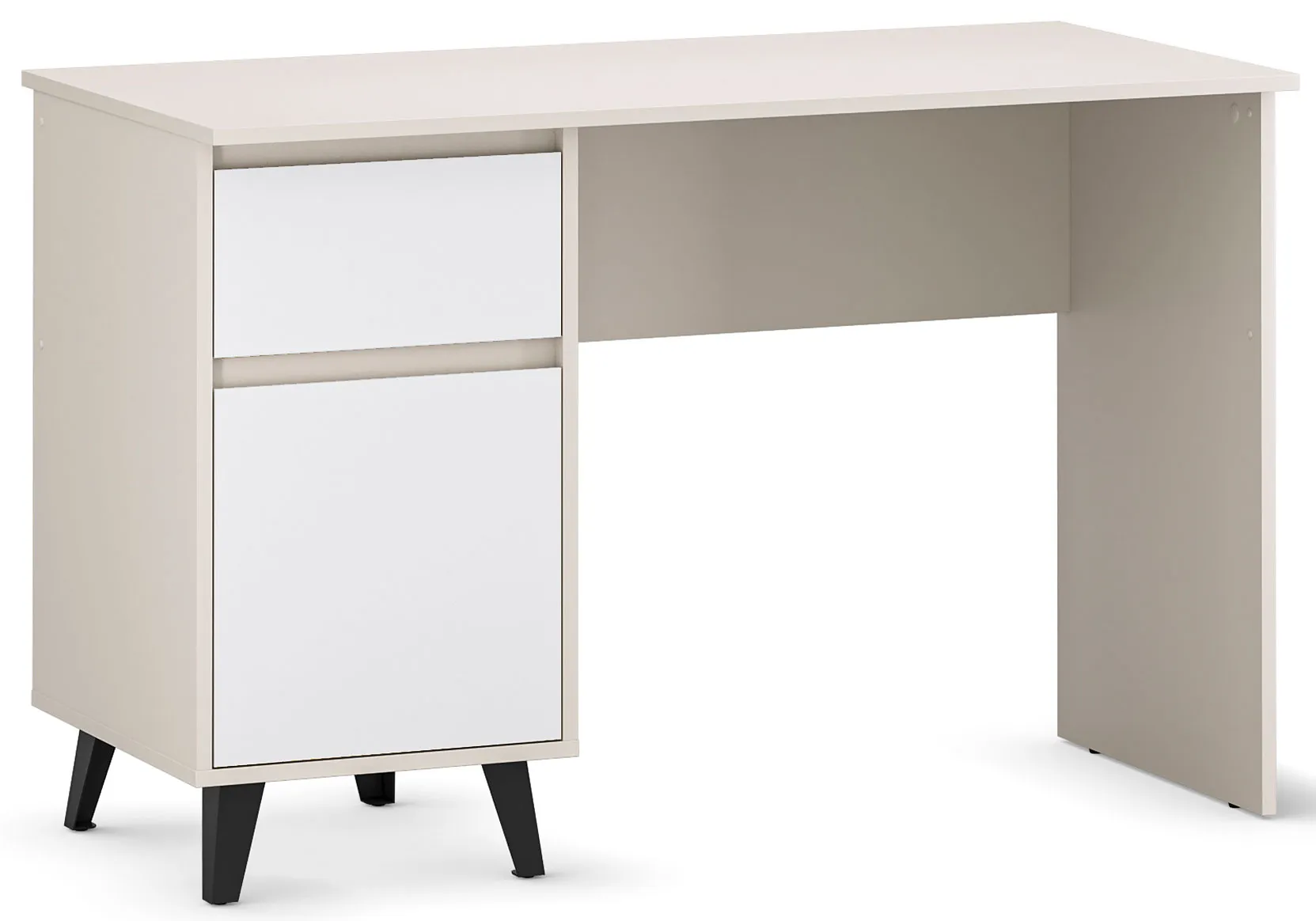 EDINOS Biurko w stylu skandynawskim kaszmir + biały K7-P63