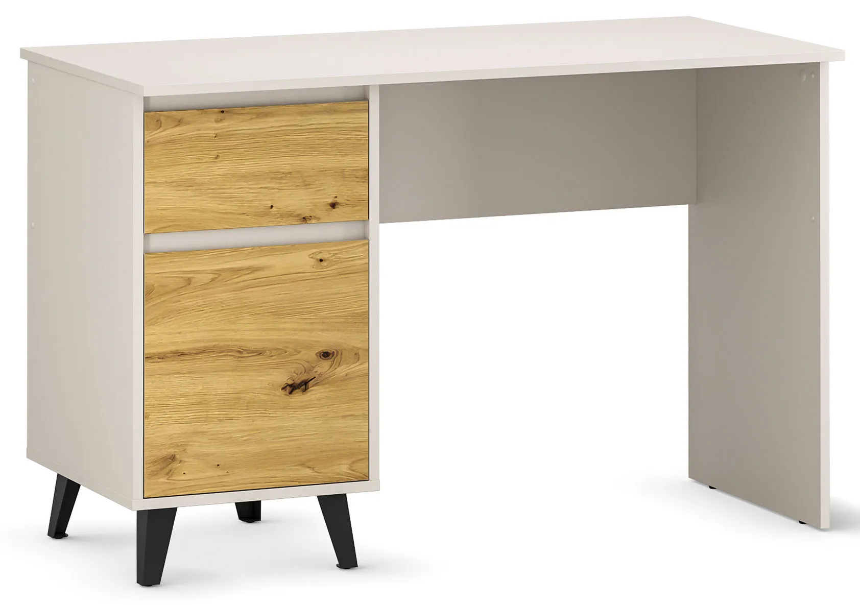 EDINOS Biurko komputerowe z szafką i szufladą kaszmir + dąb artisan Z3-S59