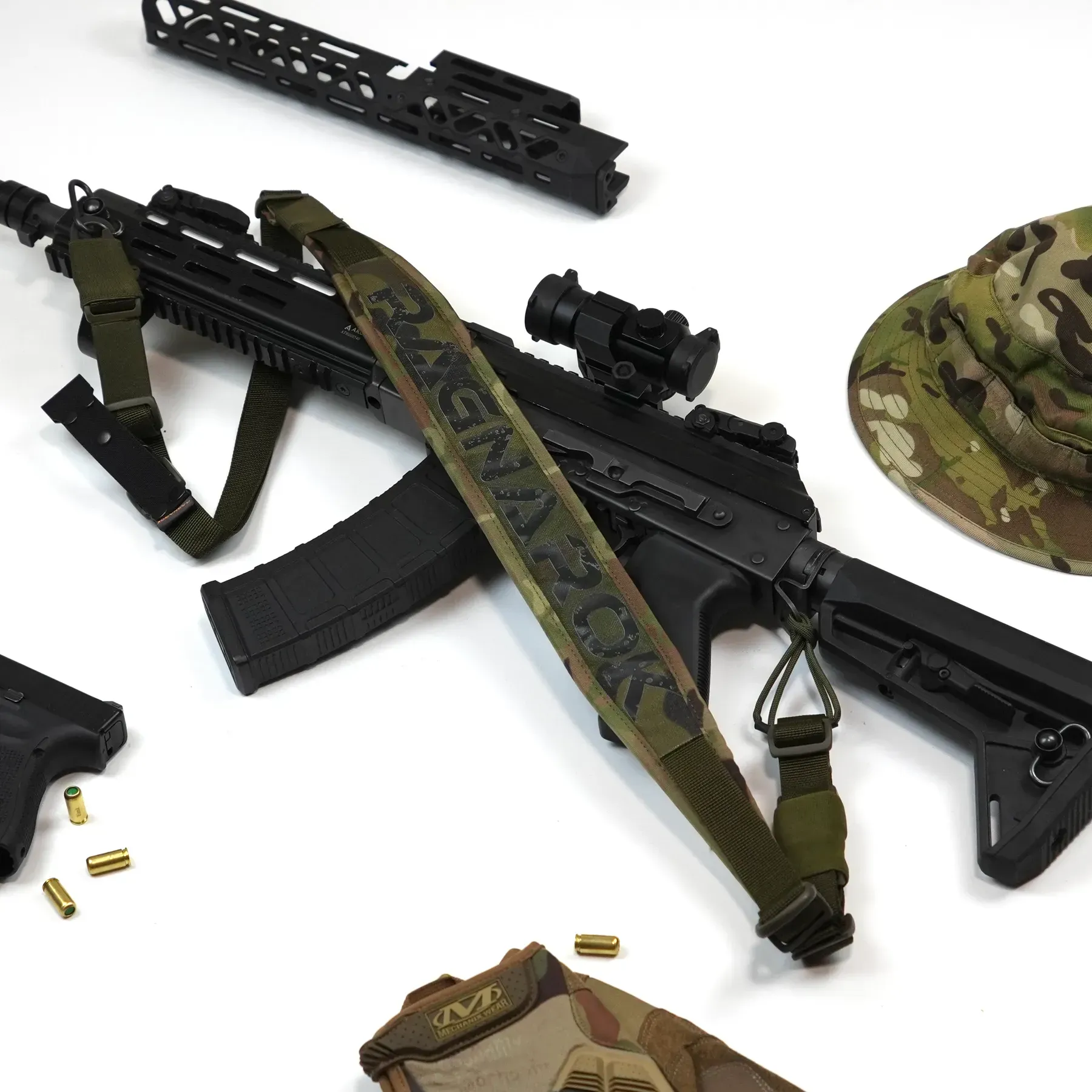 RAGNAROK Pas jednodwupunktowy z szerokim naramiennikiem RAGNARR Gen.II Woodland