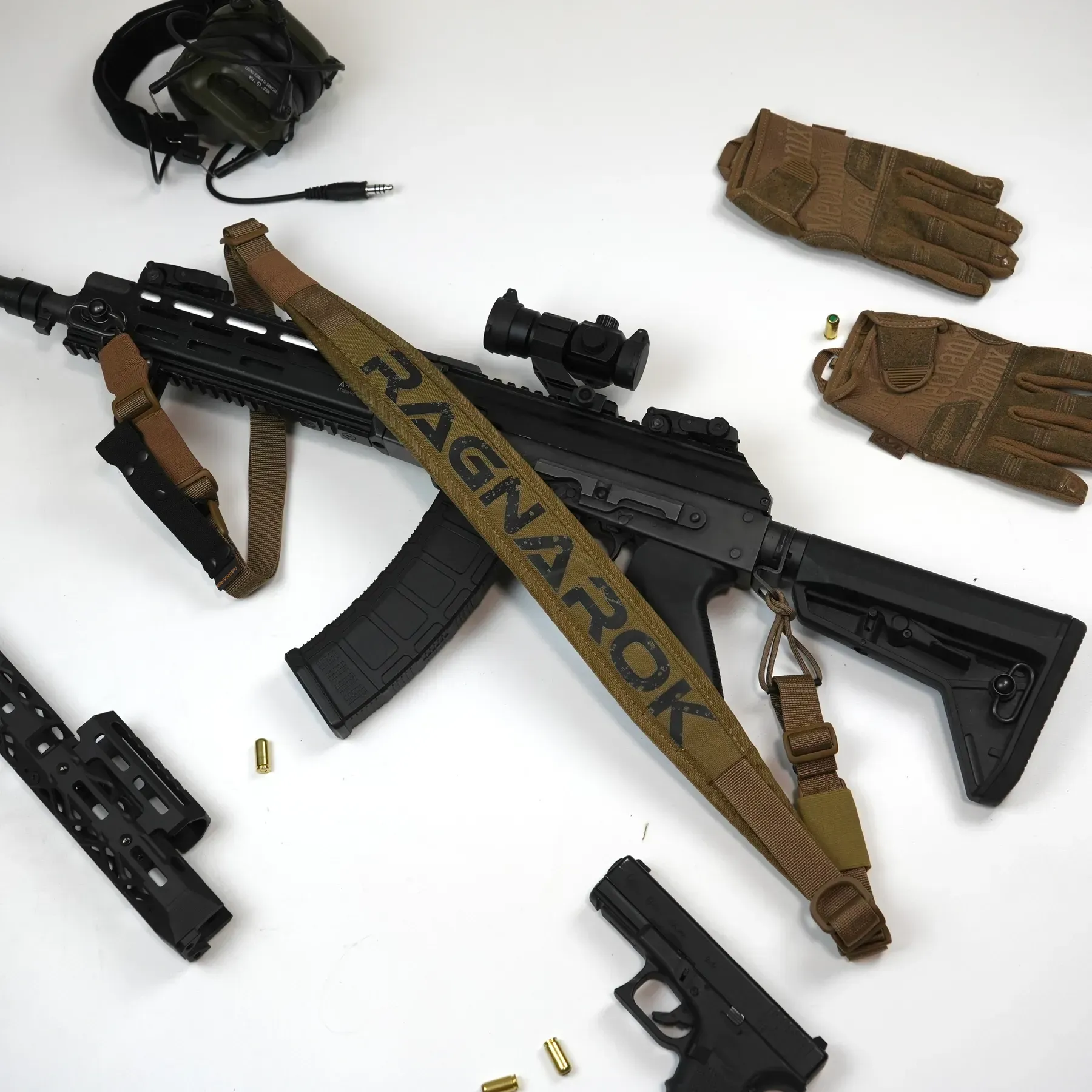 RAGNAROK Pas jednodwupunktowy z szerokim naramiennikiem RAGNARR Gen.II Coyote