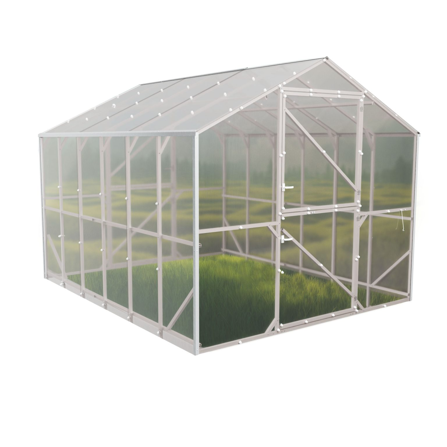 Szklarnia DOMEK 2,5x4 profile 25x25 poliwęglan 4mm