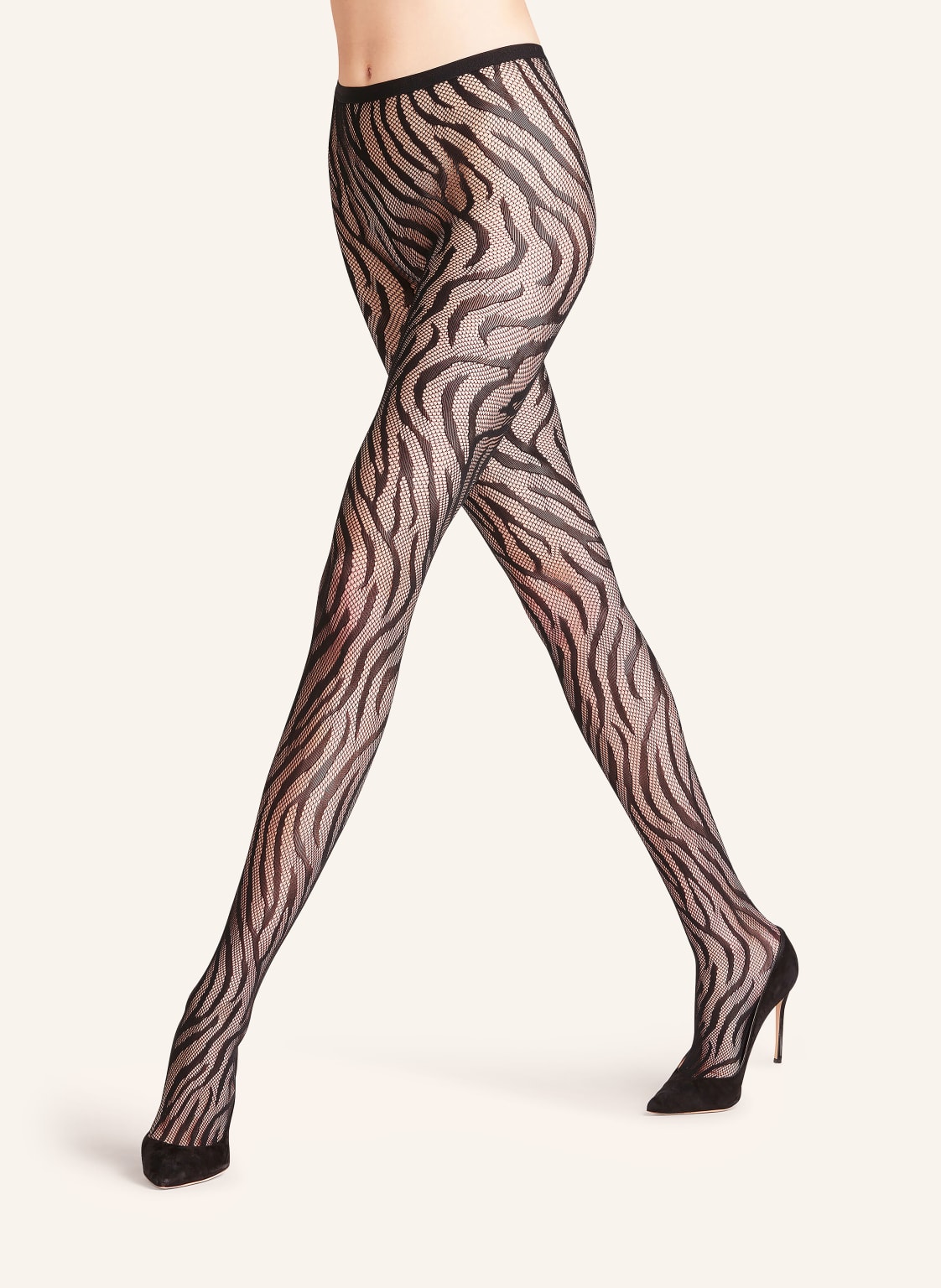 Falke Rajstopy Cienkie Zebra schwarz