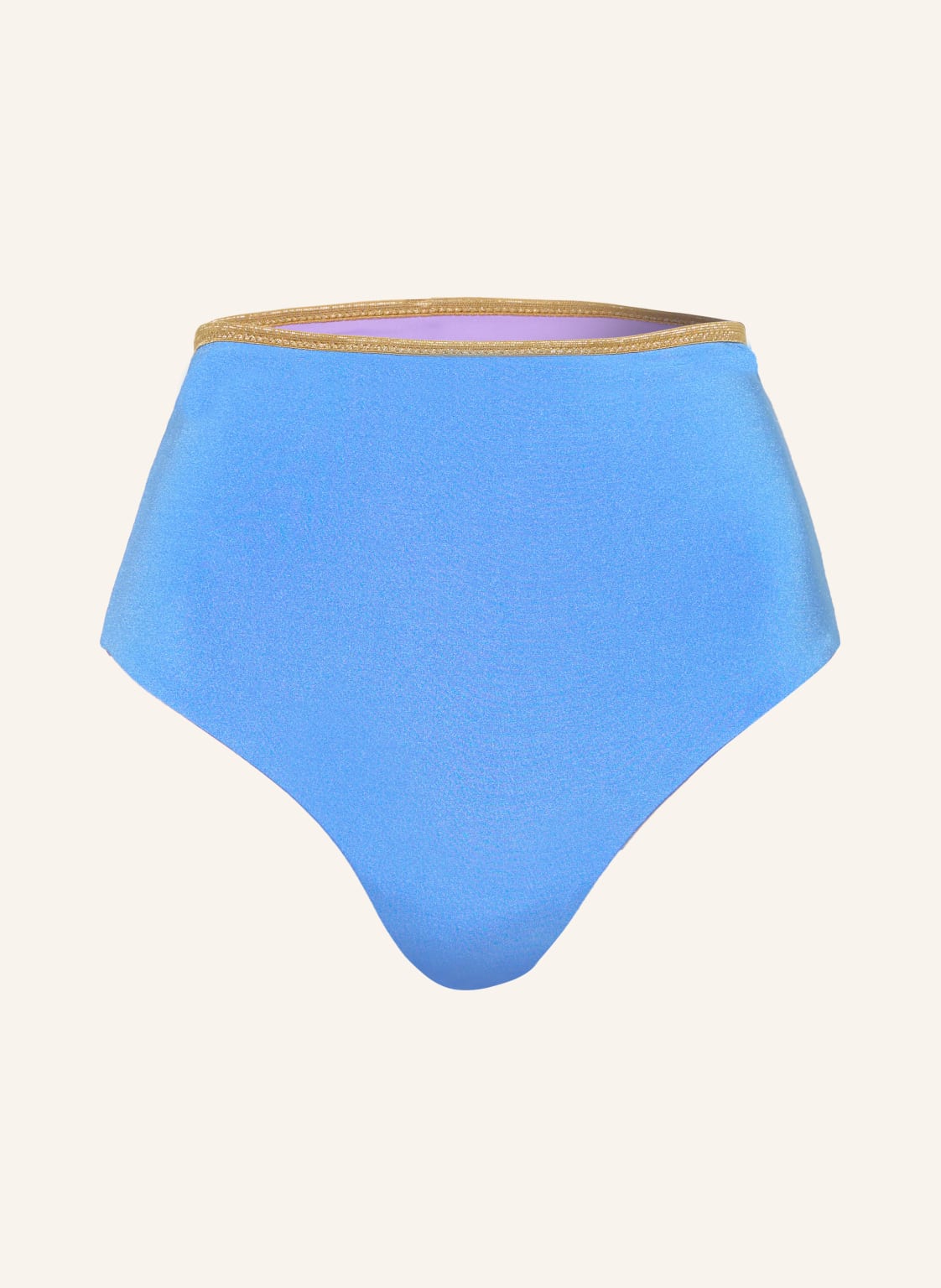 Mymarini Odwracalne Figi Bikini Shine Z Wysokim Stanem I Ochroną Uv 50+ lila