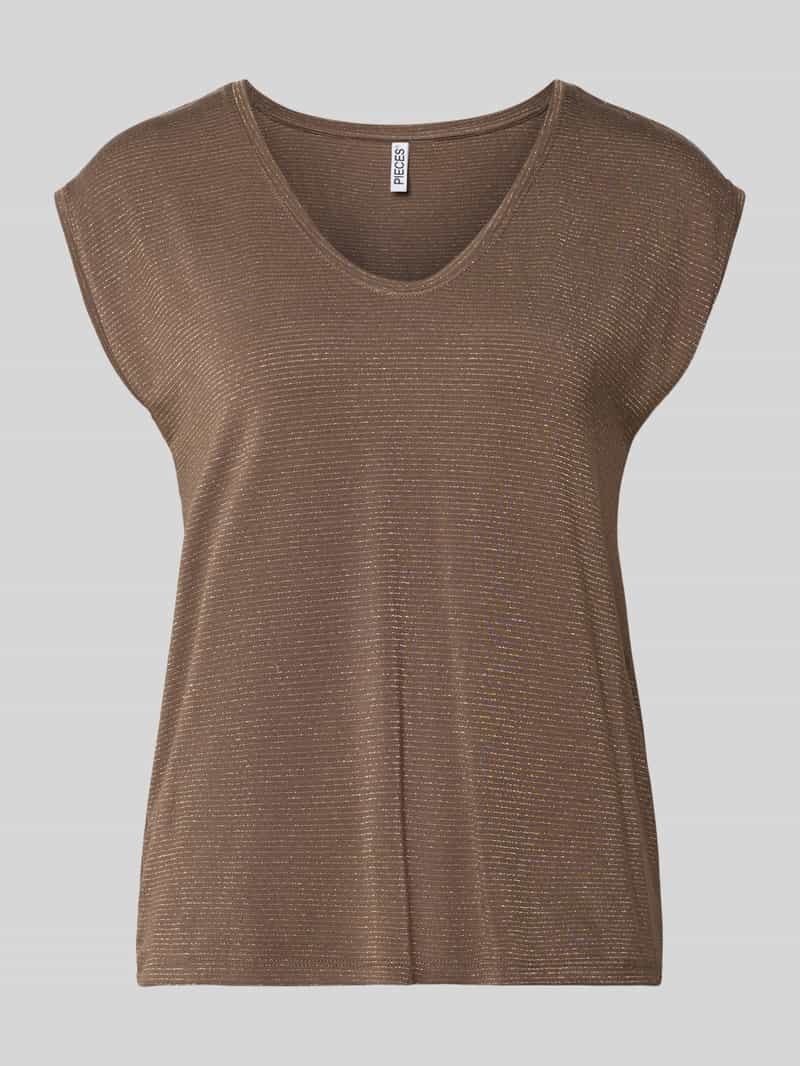 Bluzka o kroju regular fit z mieszanki wiskozy model ‘BILLO’