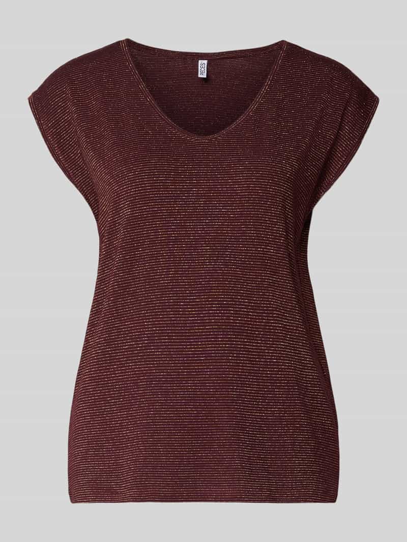 Bluzka o kroju regular fit z mieszanki wiskozy model ‘BILLO’