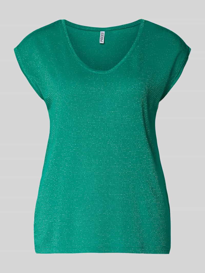 Bluzka o kroju regular fit z mieszanki wiskozy model ‘BILLO’