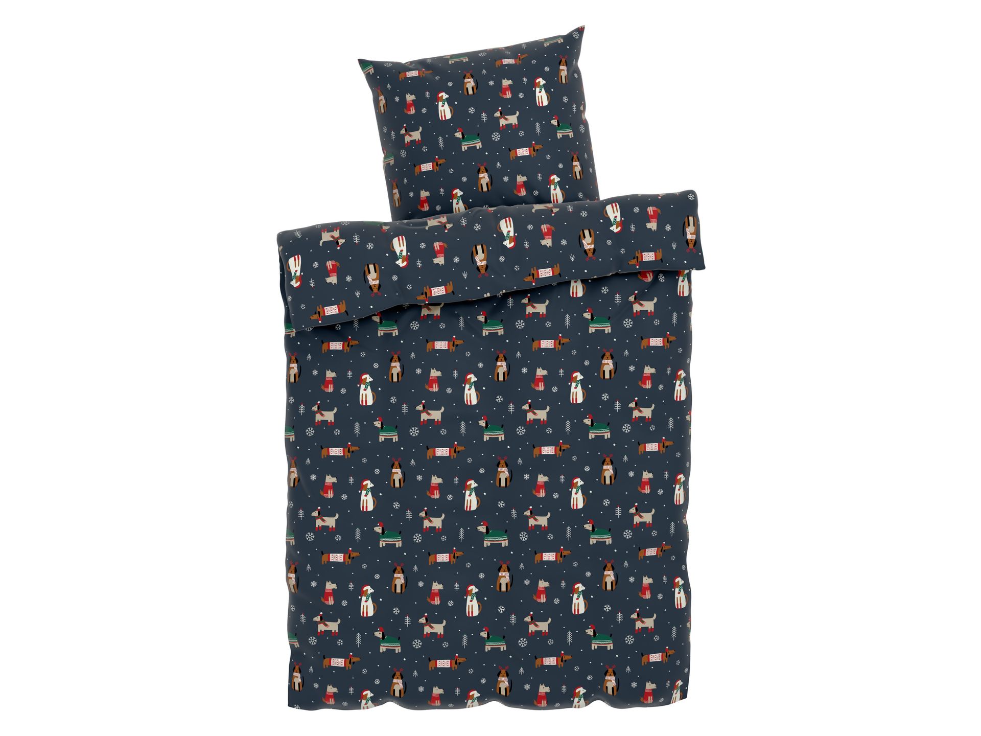 LIVARNO home Pościel dwustronna, 140 x 200 cm (Granatowy)