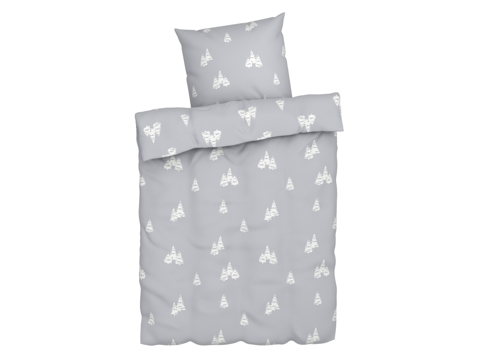 LIVARNO home Pościel dwustronna, 140 x 200 cm (Szary)