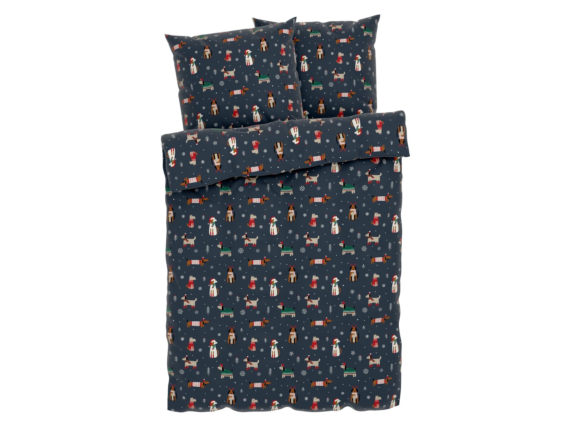 LIVARNO home Pościel dwustronna, 160 x 200 cm (Granatowy)