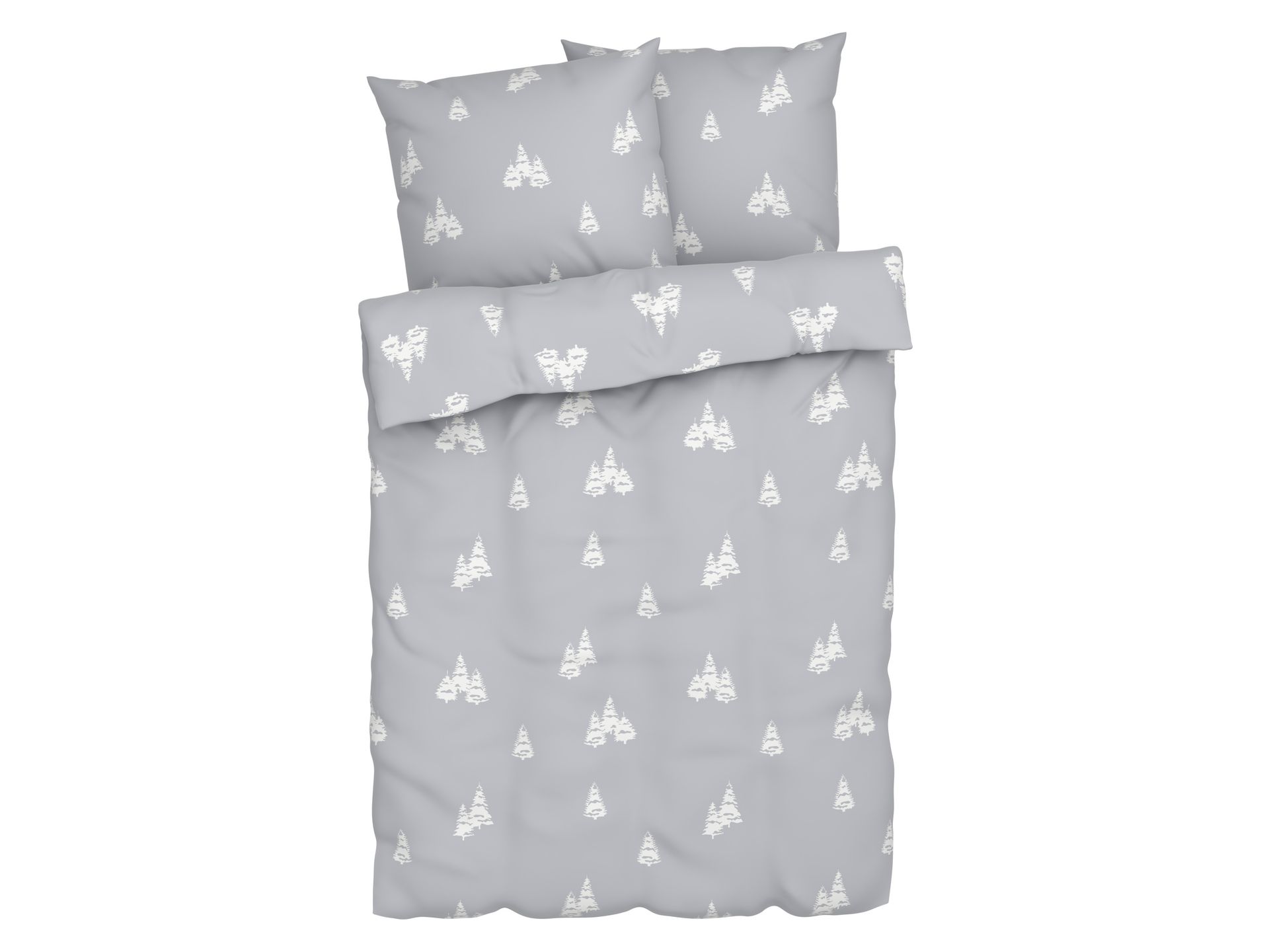 LIVARNO home Pościel dwustronna, 160 x 200 cm (Szary)