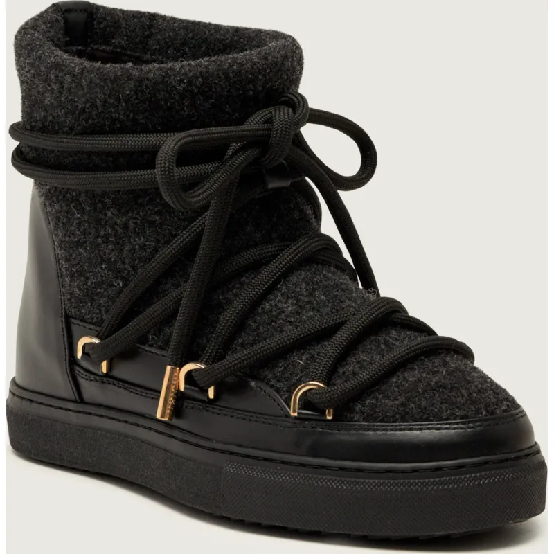 INUIKII Śniegowce FELT WEDGE | skóra