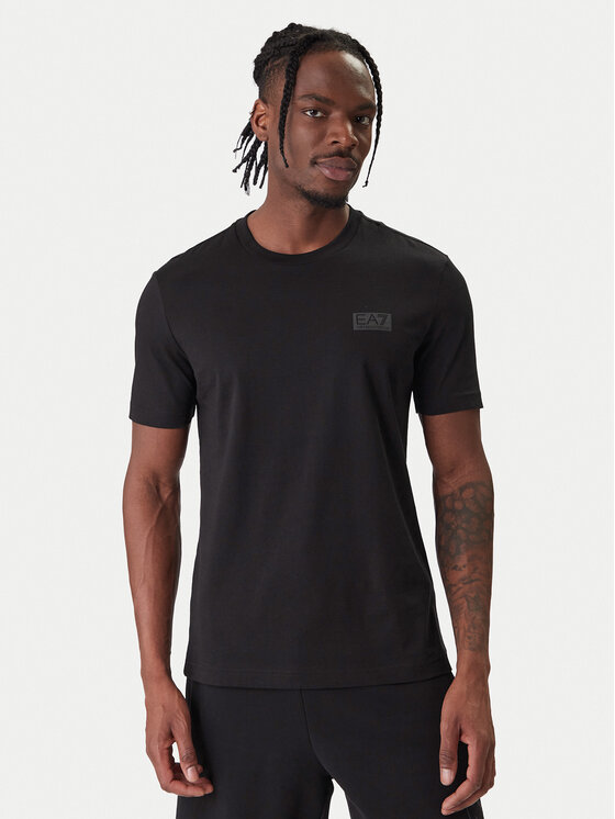 EA7 Emporio Armani T-Shirt 7M001487 AF17789 UC001 Czarny Regular Fit