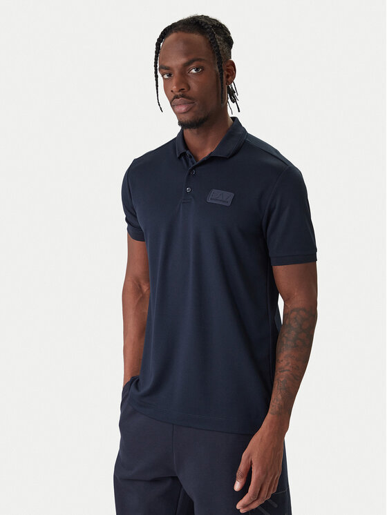 EA7 Emporio Armani Polo 7M001359 AF13862 UB102 Granatowy Slim Fit