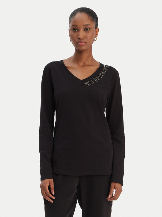 Liu Jo Sport Bluzka TA6053 JS003 Czarny Regular Fit