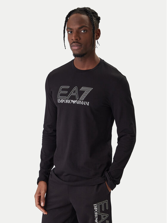 EA7 Emporio Armani Longsleeve 7M001310 AF10373 UC001 Czarny Regular Fit