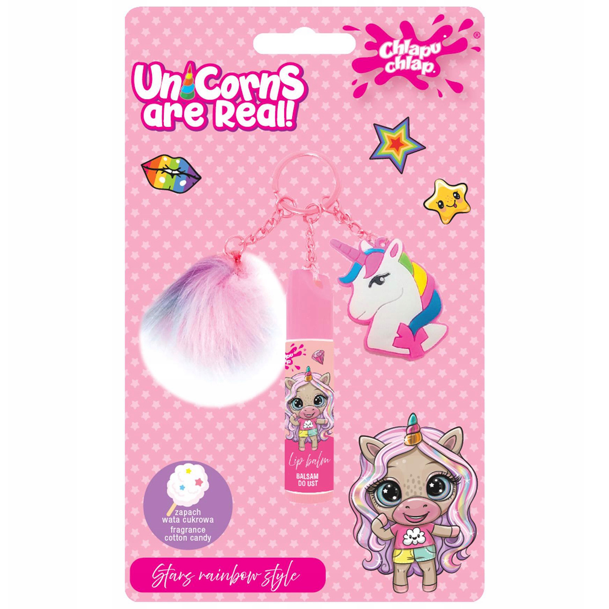 Chlapu Chlap Unicorns are Real, balsam z breloczkiem, od 5 lat