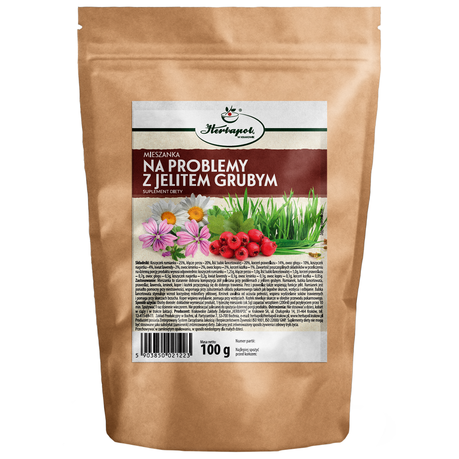 Herbapol Mieszanka Na Problemy z Jelitem Grubym, 100 g