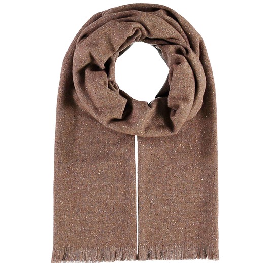 Szalik Męski szal 100% Wełniany JEDWAB beżowy CIENIOWANY SZARY