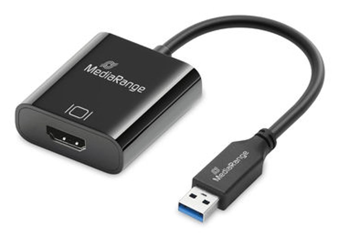 MediaRange MRCS232 adapter kablowy 0,2 m USB Typu-A HDMI Czarny