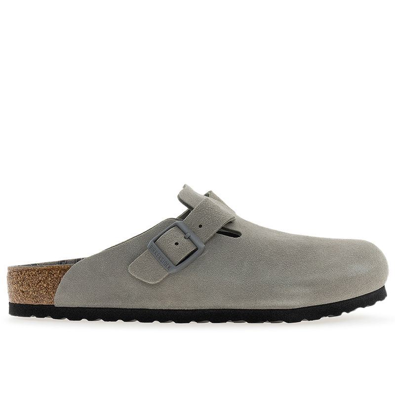 Klapki męskie Birkenstock Boston BS 1030622 - szare