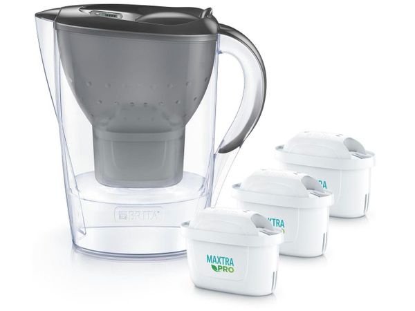 BRITA Dzbanek z filtrem BRITA MarellaPlus grafit + 3 wkłady Pure Peformance