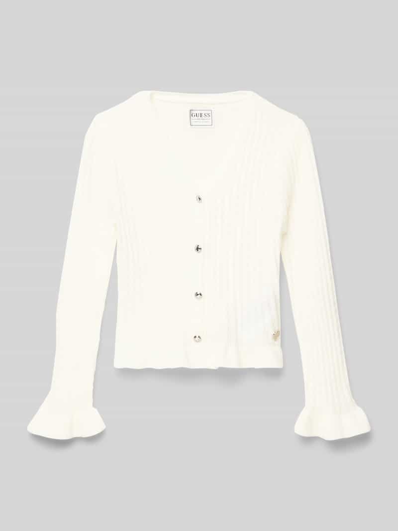 Kurtka z dzianiny z listwą guzikową