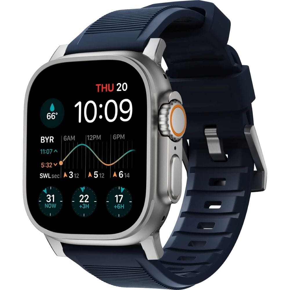 NOMAD Rugged Band do Apple Watch 46mm/49mm granatowo/srebrny