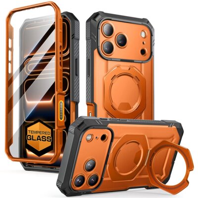 Etui SUPCASE UB Grip Pro MagSafe do Apple iPhone 17 Pro Max Przezroczysto-pomarańczowy