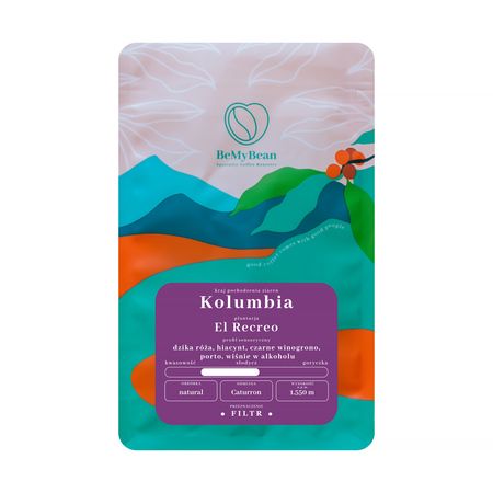 BeMyBean Kawa ziarnista Kolumbia El Recreo Natural Filter 250 g - kawa