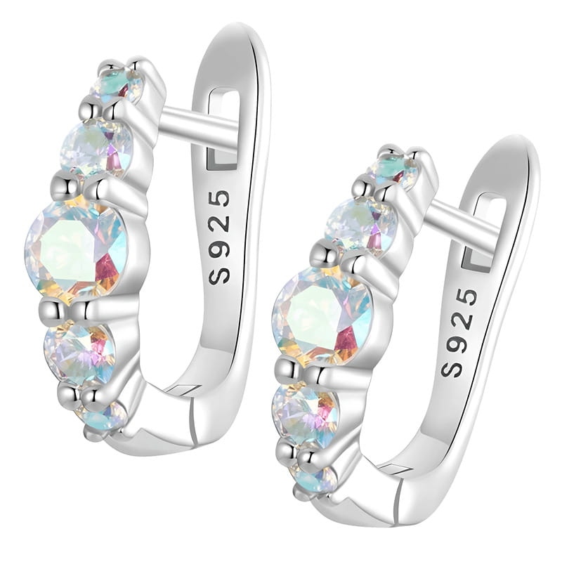 Kolczyki Srebrne - KOLCZYKI OPALIZUJĄCE