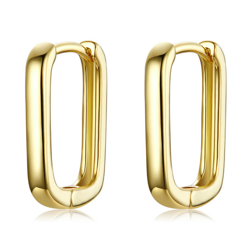 Kolczyki Złote - KOLCZYKI PROSTOKĄTY