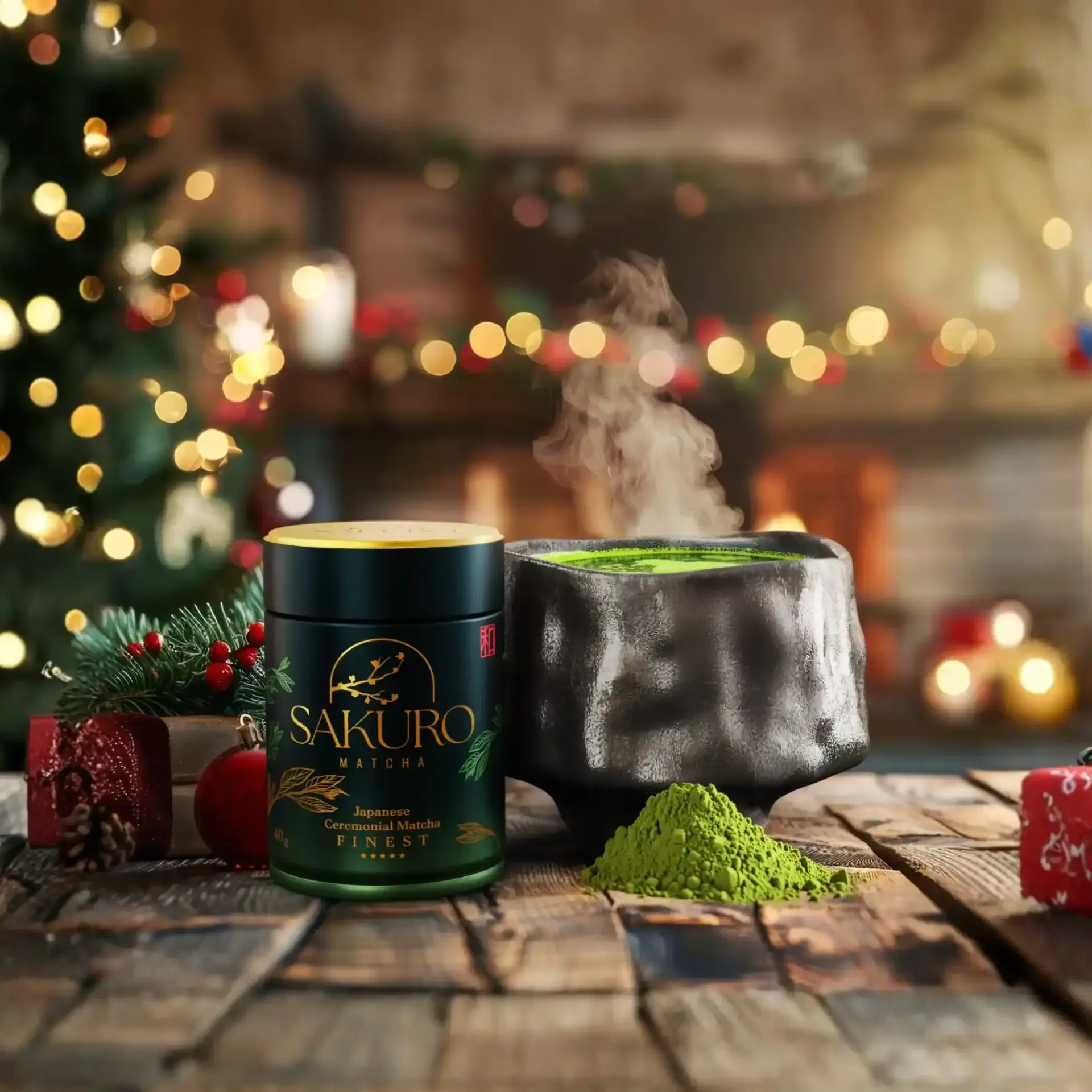 MINI ZESTAW - SAKURO MATCHA FINEST 40G + CZARKA FUJI