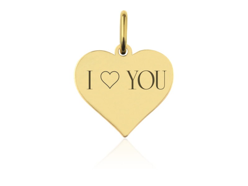 Wisiorek ze złota pr. 585 Serce - grawer