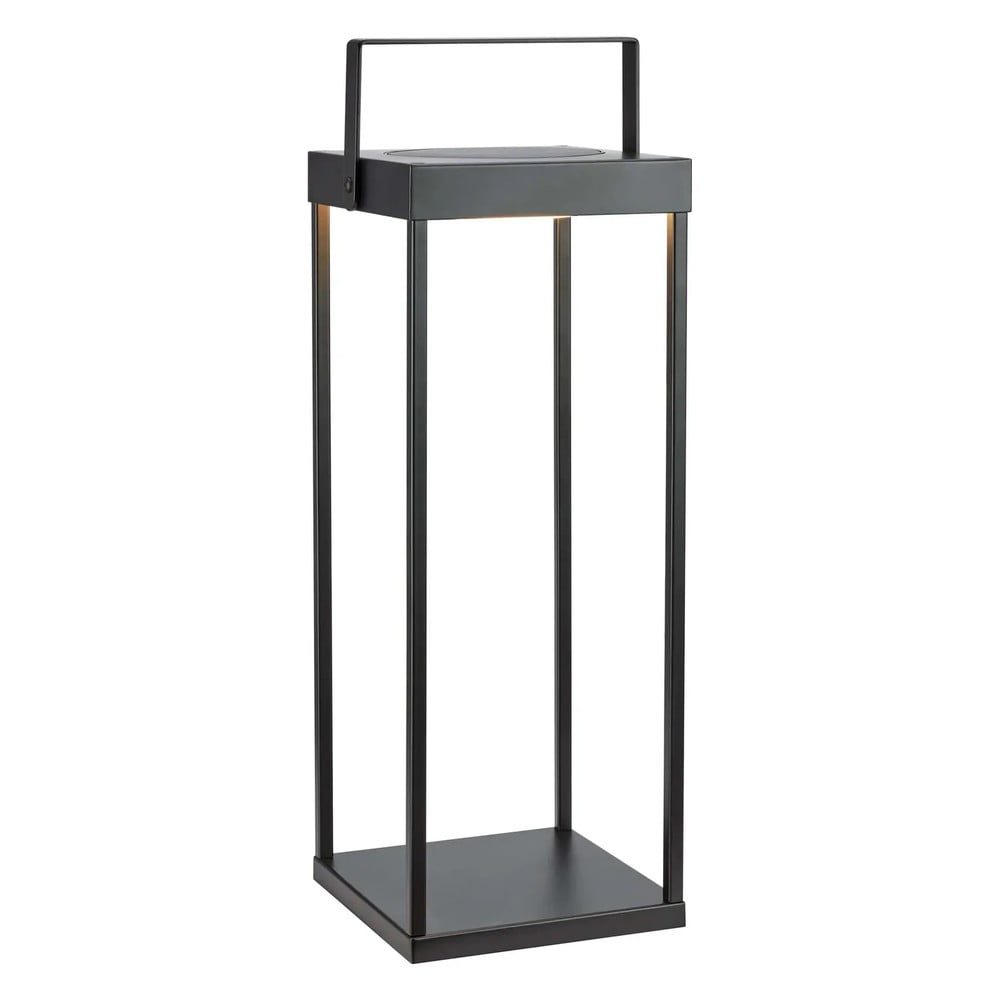 Czarny zewnętrzny lampion solarny LED na USB (wysokość 53 cm) Pure – Markslöjd