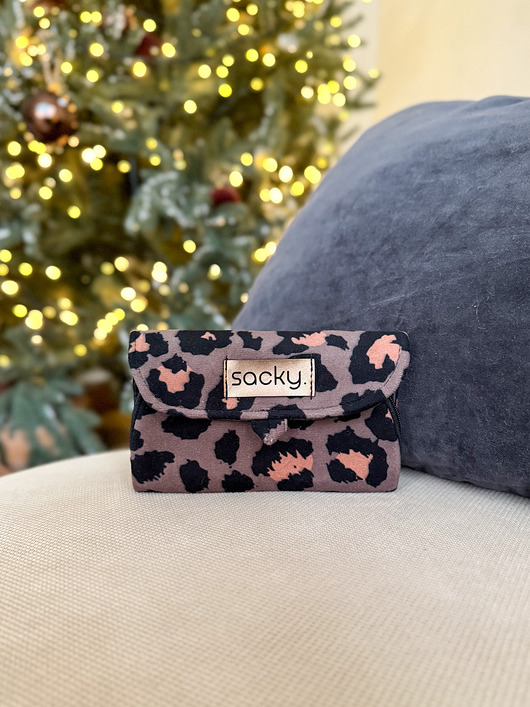 Portfel welurowy panterka