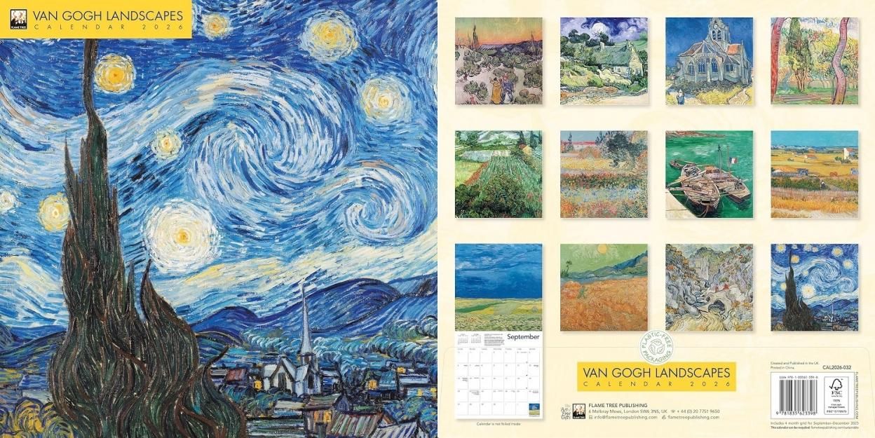 Kalendarz 2026 ścienny Krajobrazy Vincent van Gogh - kalendarz