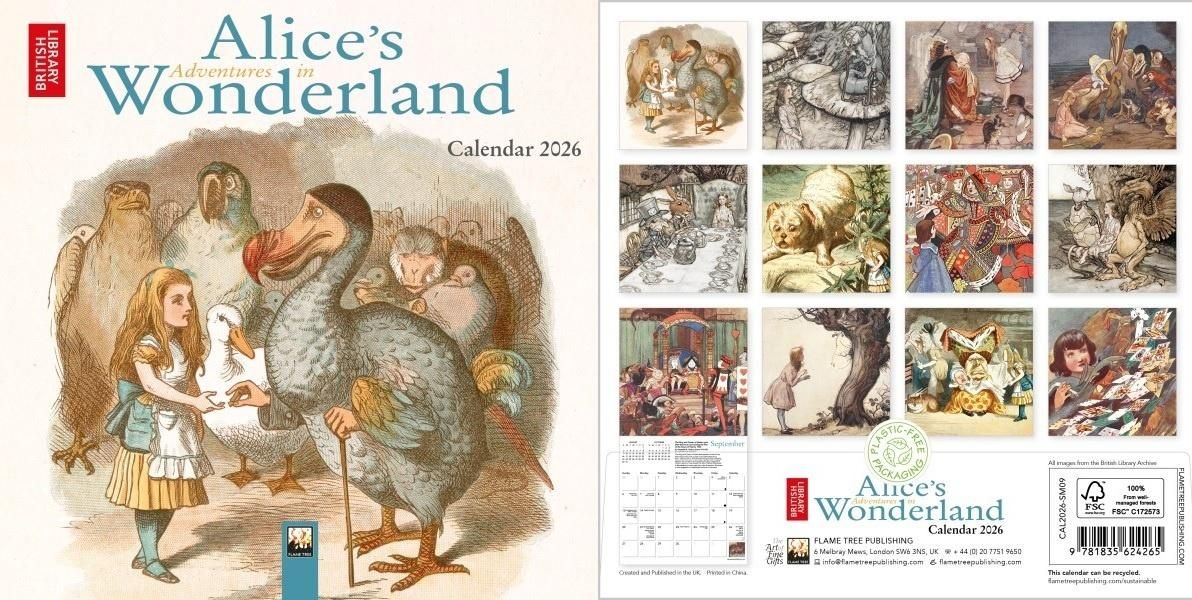 Kalendarz 2026 ścienny kwadrat Alicja - kalendarz