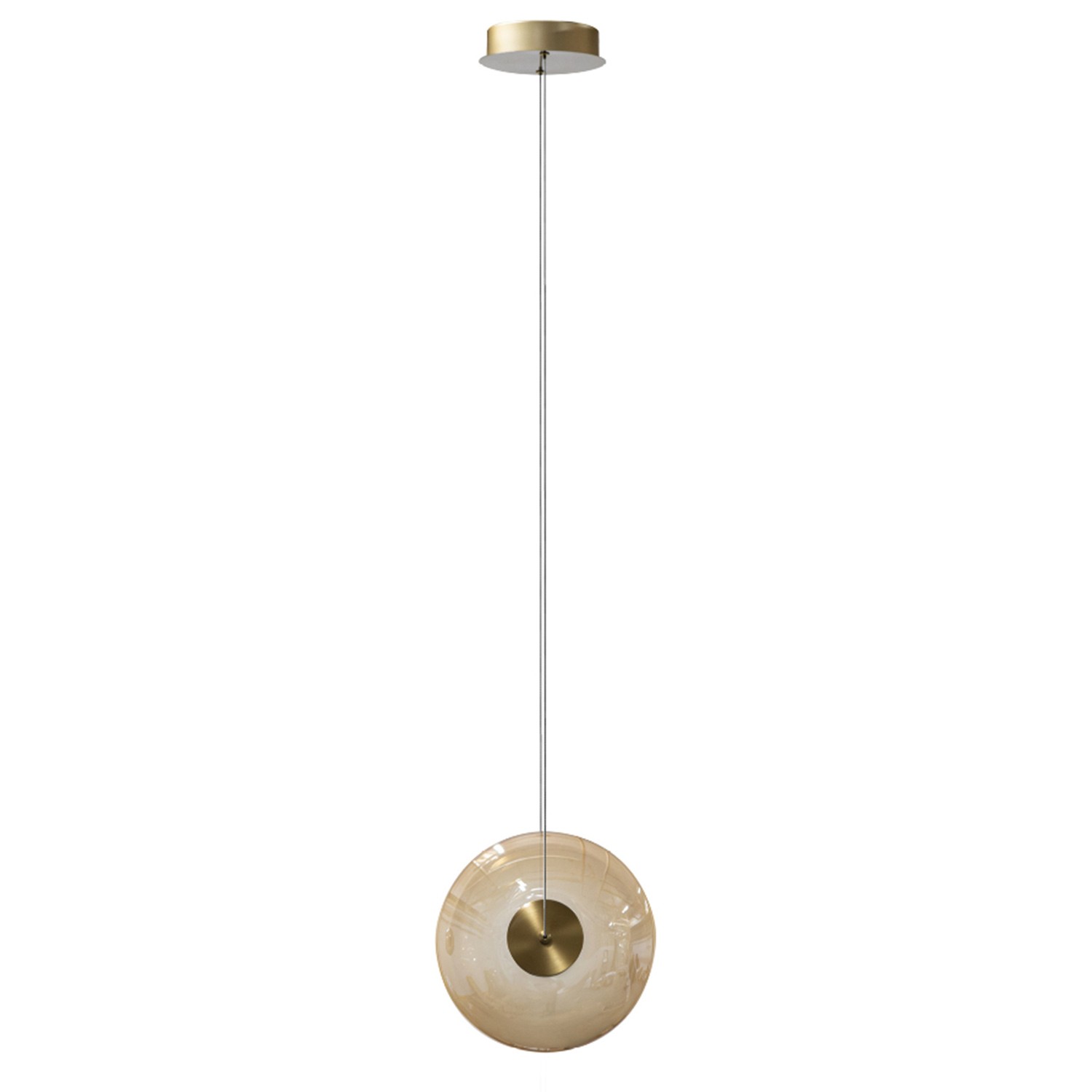 Lampa wisząca ANDORA 1 12W LED - złoty/bursztynowy