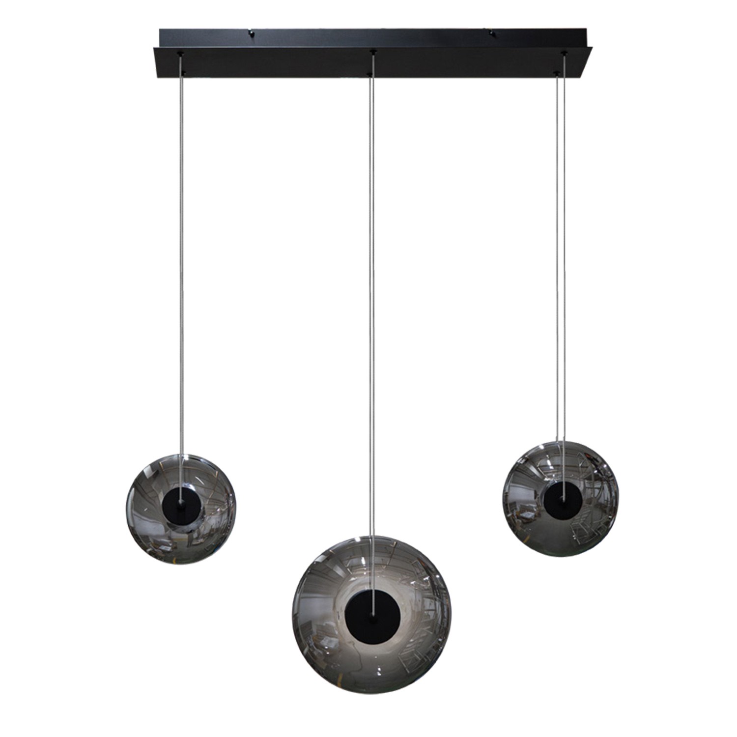 Lampa wisząca ANDORA 3 28W LED DIMM - czarny/dymiony