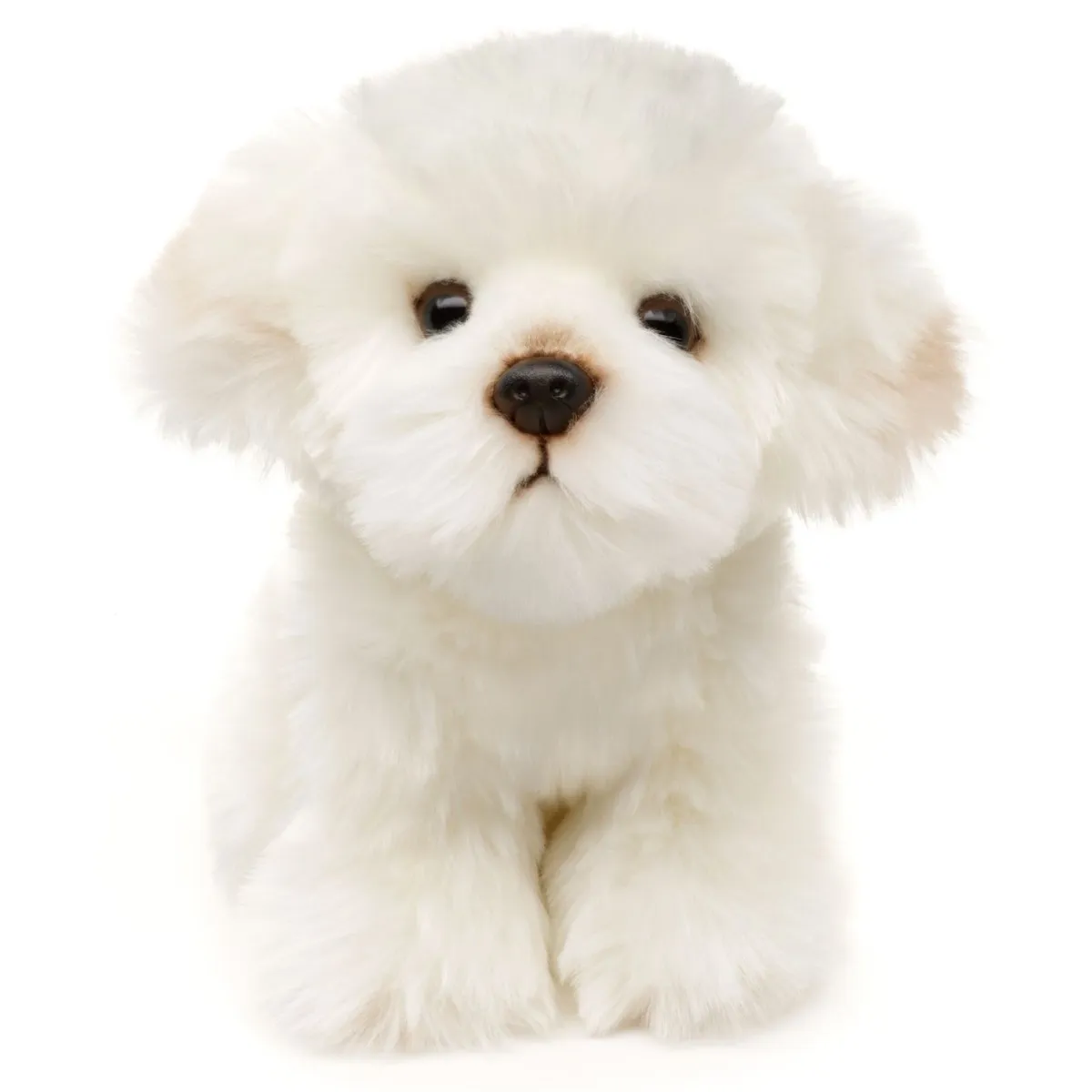 Maskotka Pies Maltańczyk Biały Siedzący - 18 cm - Uni Toys ★ POLECANA OFERTA PayPo ZWROT DO 100 DNI