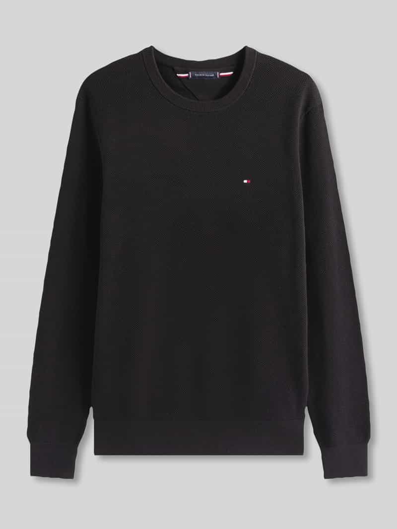 Sweter z dzianiny o kroju regular fit z czystej bawełny