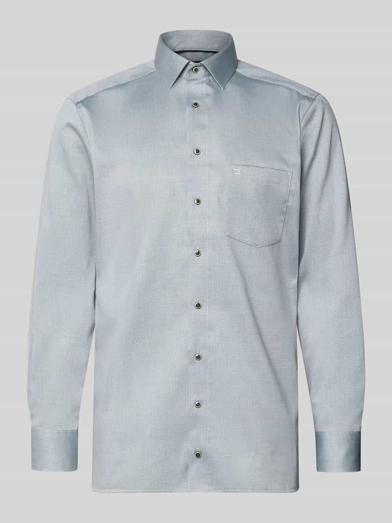 Koszula biznesowa o kroju regular fit z bawełny z kołnierzykiem typu kent