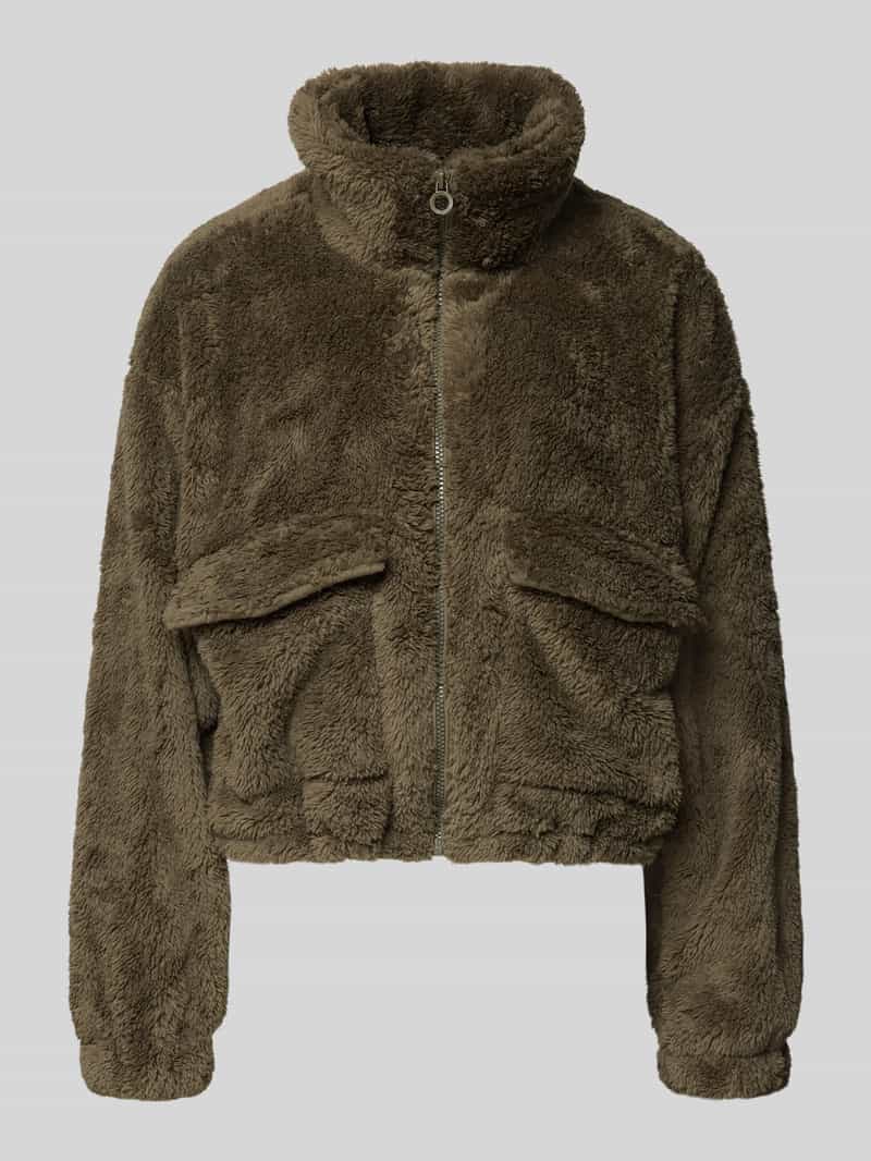 Kurtka z polaru o luźnym kroju ze stójką model ‘ANNA CONTACT’