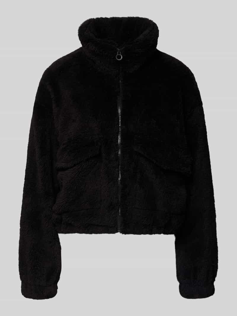 Kurtka z polaru o luźnym kroju ze stójką model ‘ANNA CONTACT’