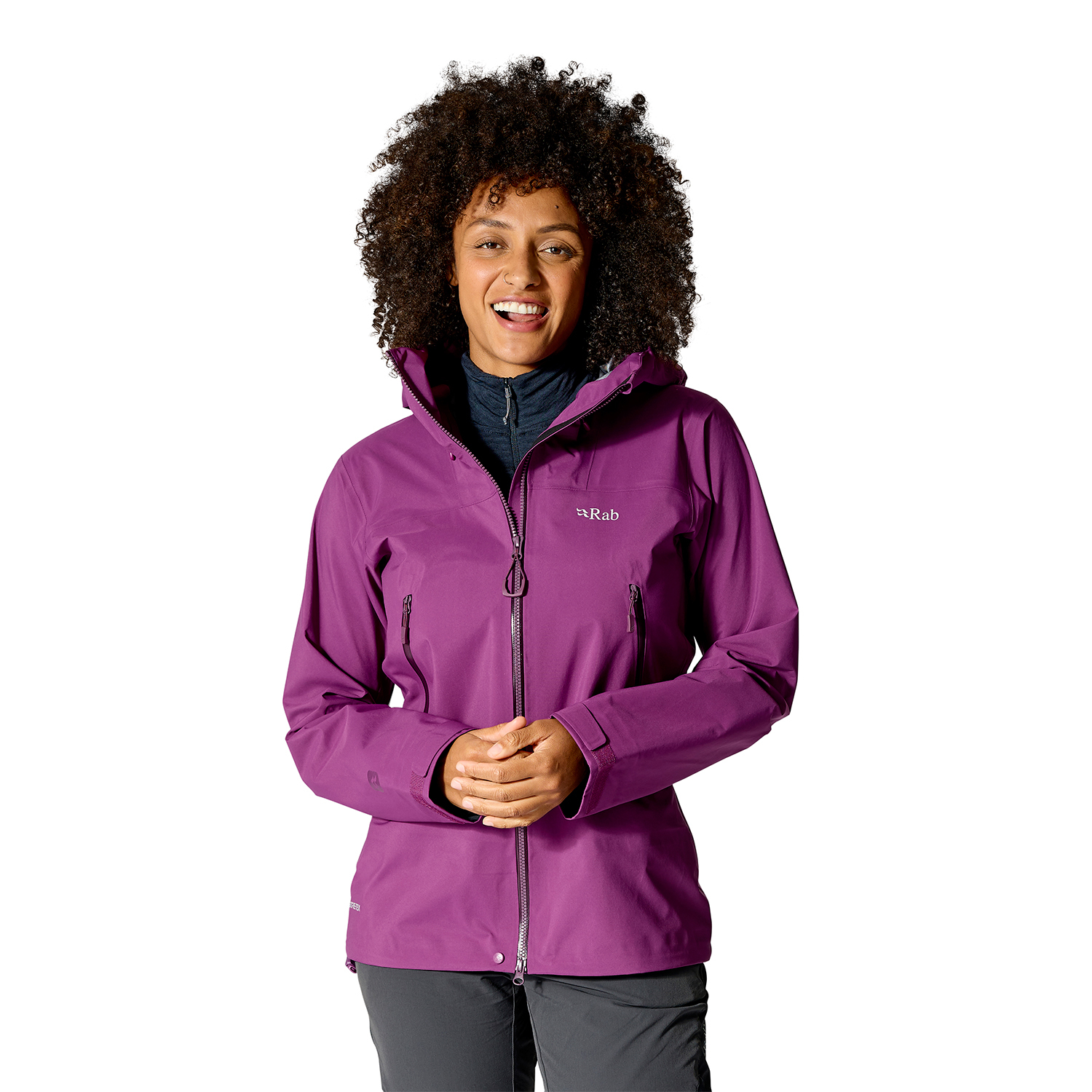 Damska kurtka przeciwdeszczowa Rab Women's Kangri Gore-Tex Jacket plum - 12 (M)