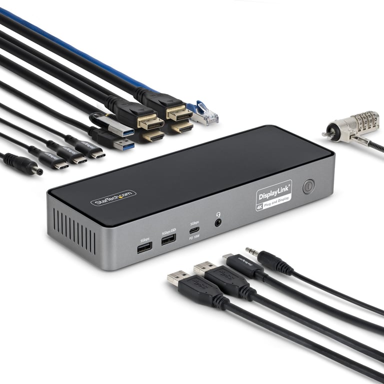 StarTech DK30C2DPEPRUE stacja dokująca Przewodowa USB 3.2 Gen 1 (3.1 Gen 1) Type-C Szary