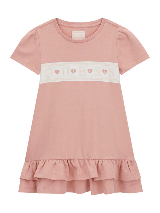 Guess Sukienka codzienna K6RK13 KA6W4 Różowy Regular Fit
