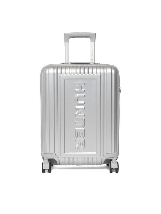 Hunter Walizka kabinowa CEO-HUNTER-S-002-08-SILVER Srebrny